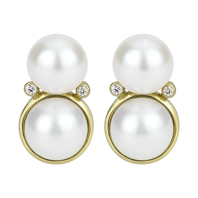 ladies-infinity-diamond-earrings-Repair - Earrings - South Sea Pearl And Diamond (2302E)