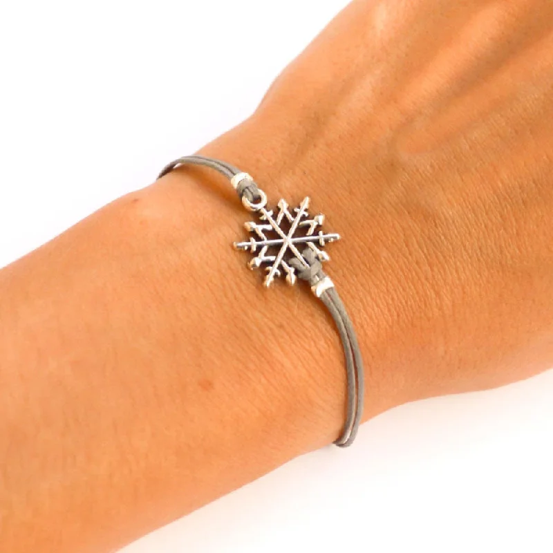 Ladies bracelets with bumblebee charms -Christmas bracelet, women bracelet with silver snow flake charm