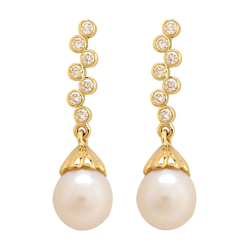 ladies-classic-huggie-earrings-Earrings-South Sea Pearl and Diamond