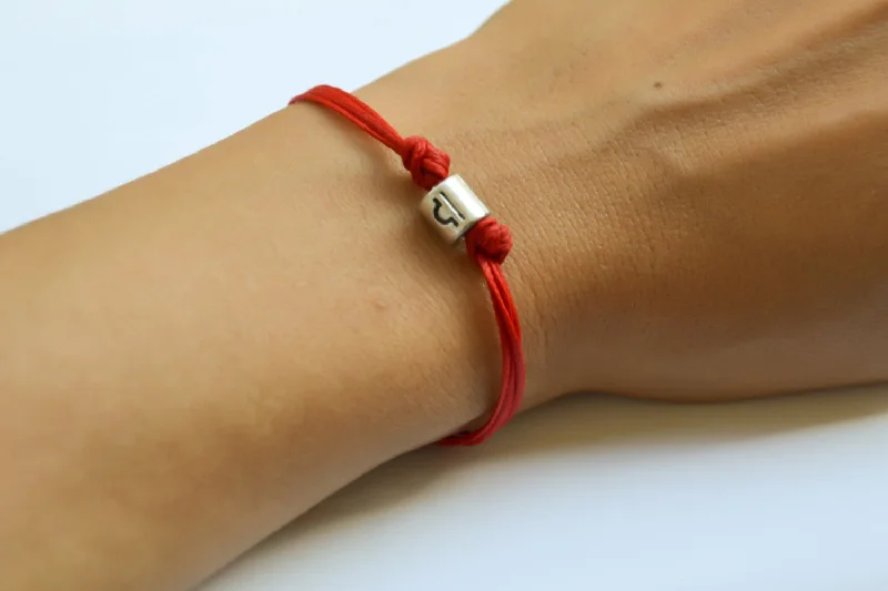 Ladies bracelets with pine charms -Zodiac signs bracelet, Libra sign, red cord, birthday gift for her