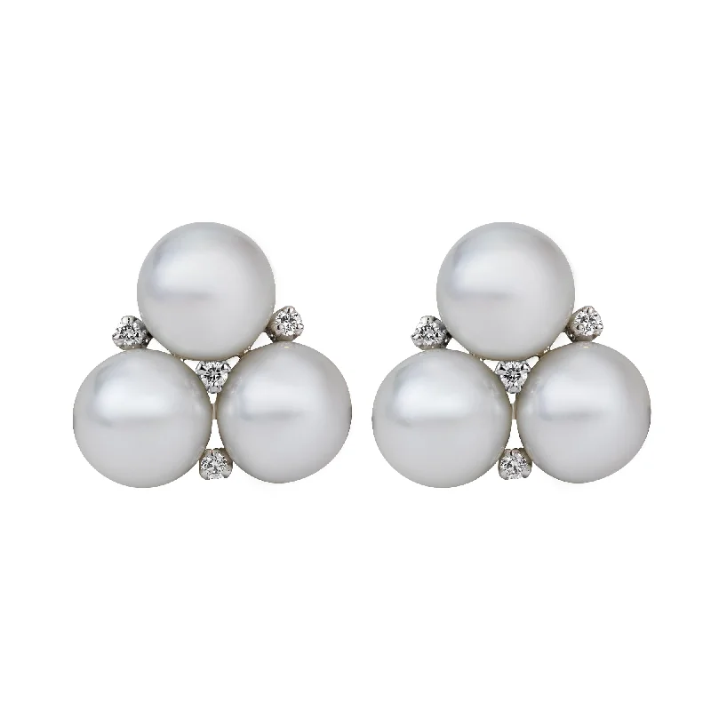 ladies-cross-diamond-earrings-Earrings - South Sea Pearl And Diamond