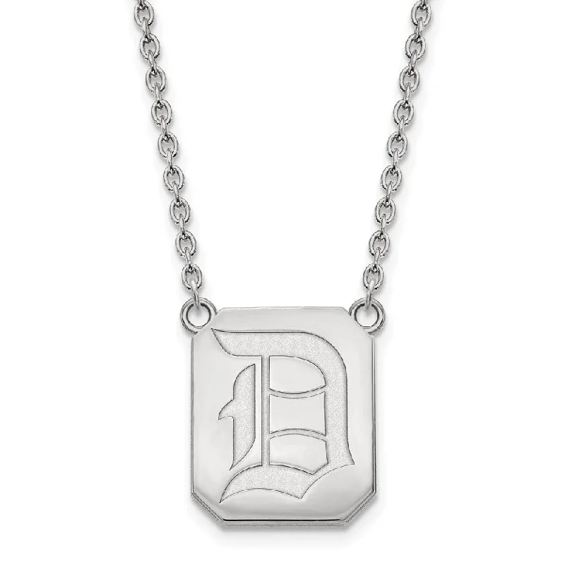 Ladies necklaces with cub pendants -14k White Gold Duquesne U Large Pendant Necklace