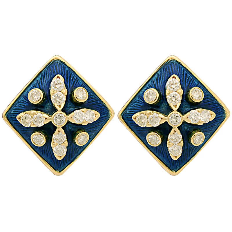 ladies-heart-hoop-earrings-Earrings-Diamond (Enamel)