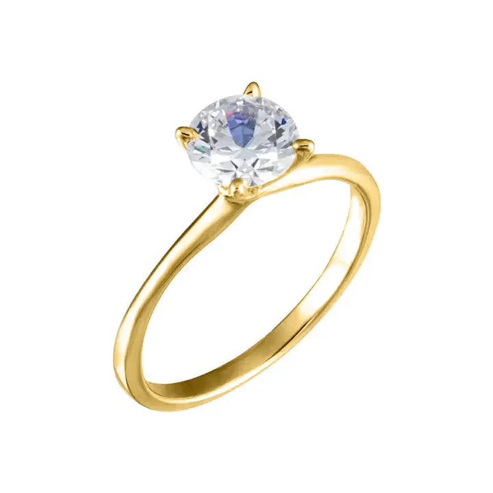 engagement-radiant-cut-sapphire-ring-FIONA Lab Diamond Engagement Ring in 18K Yellow Gold