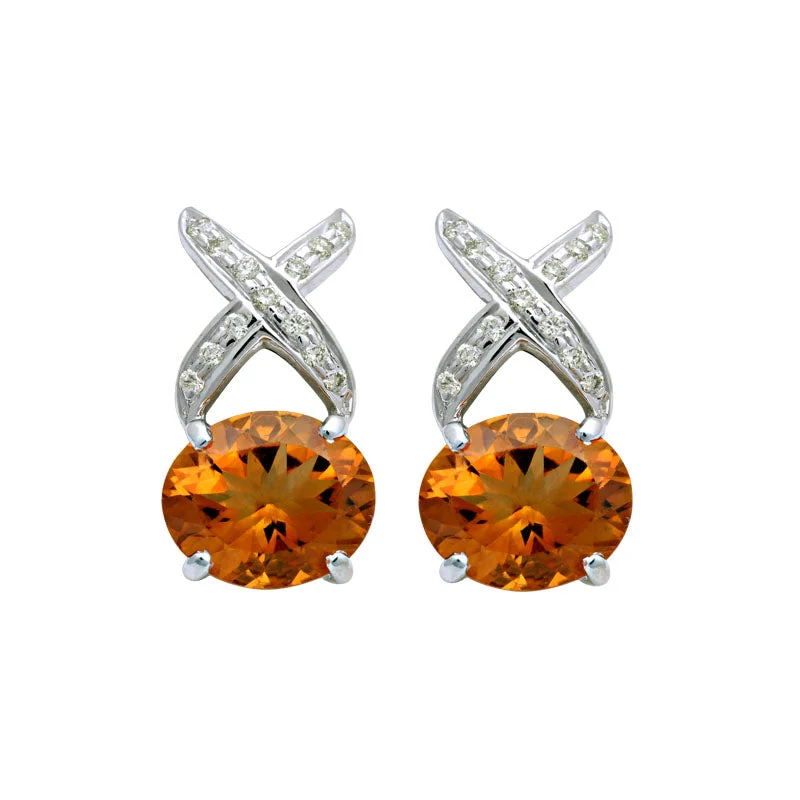 ladies-delicate-diamond-earrings-Earrings-Citrine and Diamond