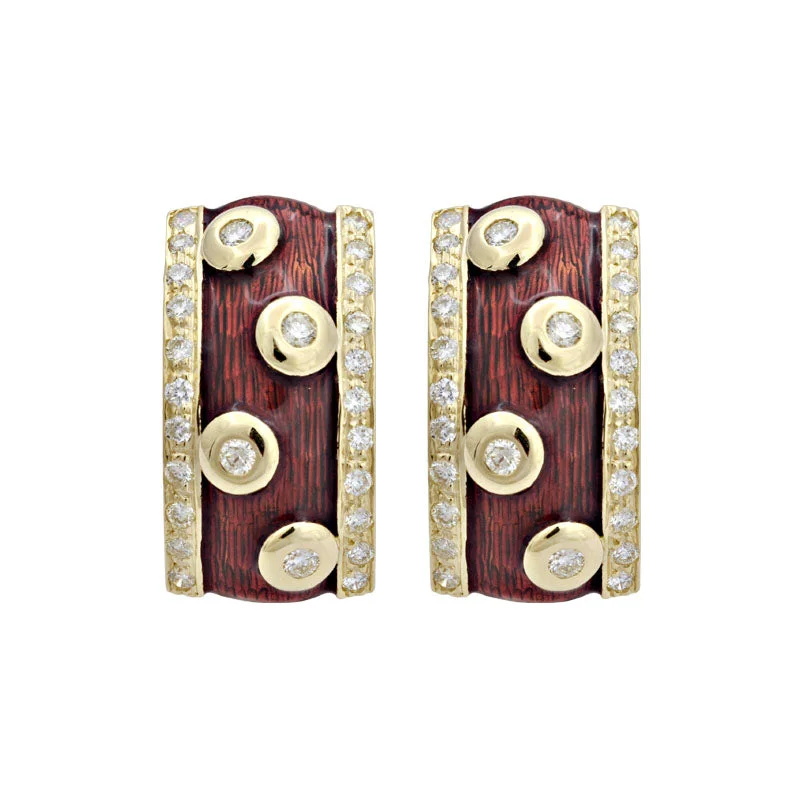 ladies-cross-gold-earrings-Earrings-Diamond (Enamel)