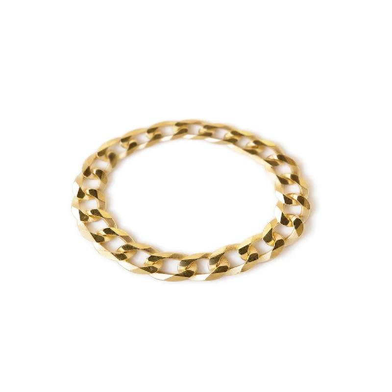 ladies-sapphire-vintage-rings-Curb Chain Ring