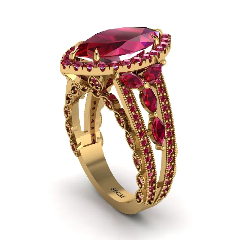 Ruby Majestic Splendor Engagement Ring - Antonella No. 55