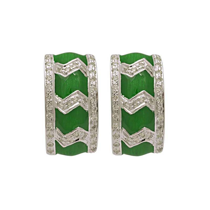 ladies-luxury-silver-earrings-Earrings-Diamond (Enamel)