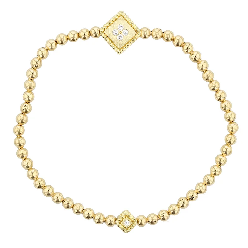 Ladies bracelets with dawn calcite -18K YG Palazzo Ducale Stretch Bracelet with Diamond Accent