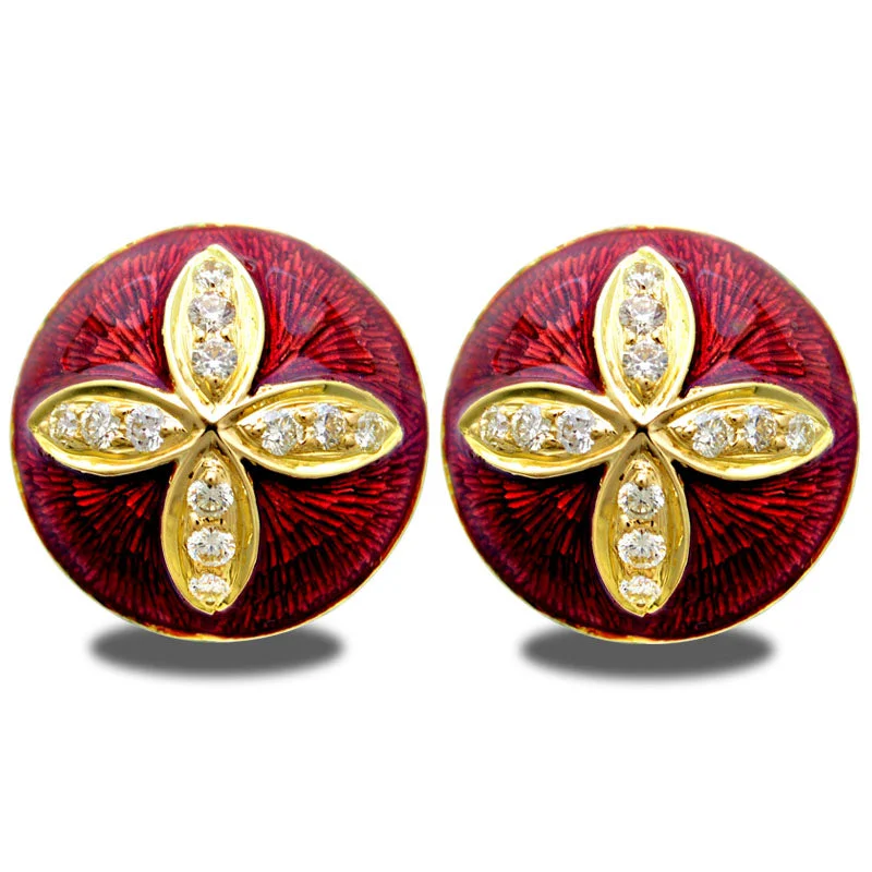 ladies-classic-cluster-earrings-Earrings-Diamond (Enamel)