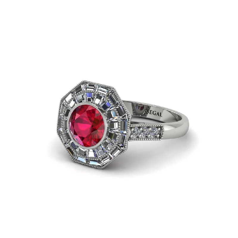 engagement-gold-twist-ring-Ruby Radiant Majesty Engagement Ring - Francesca No. 12