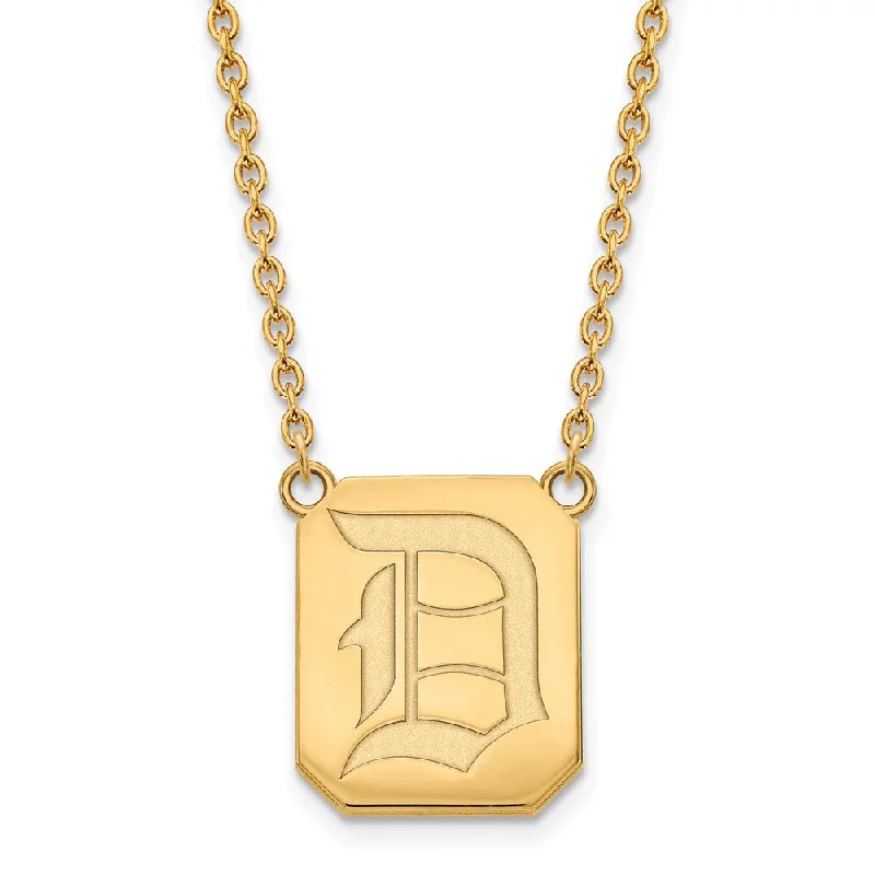 Ladies necklaces with dove pendants -14k Yellow Gold Duquesne U Large Pendant Necklace