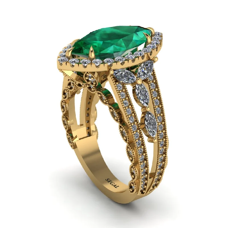 engagement-elegant-sapphire-ring-Emerald Majestic Splendor Engagement Ring - Antonella No. 4