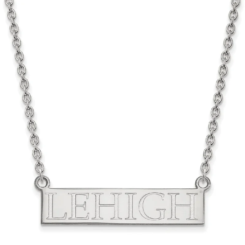 Ladies necklaces for painters -14k White Gold Lehigh U Large Pendant Necklace