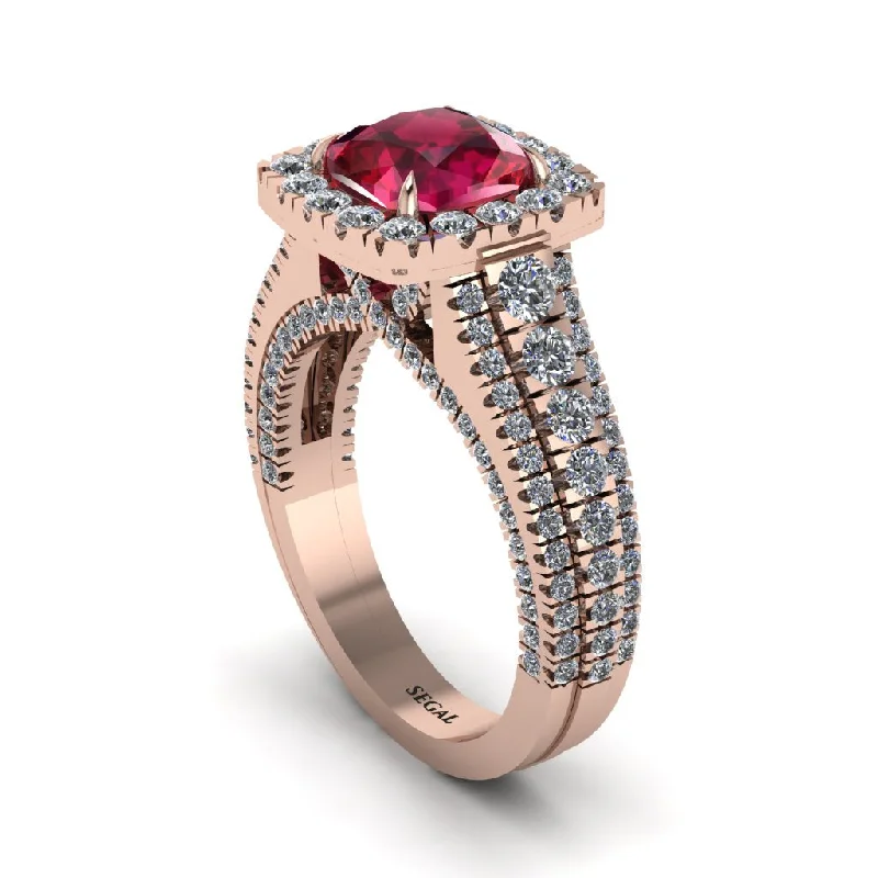 engagement-heart-white-gold-ring-Cushion Cut Ruby Eternal Splendor Engagement Ring - Lorelei No. 11