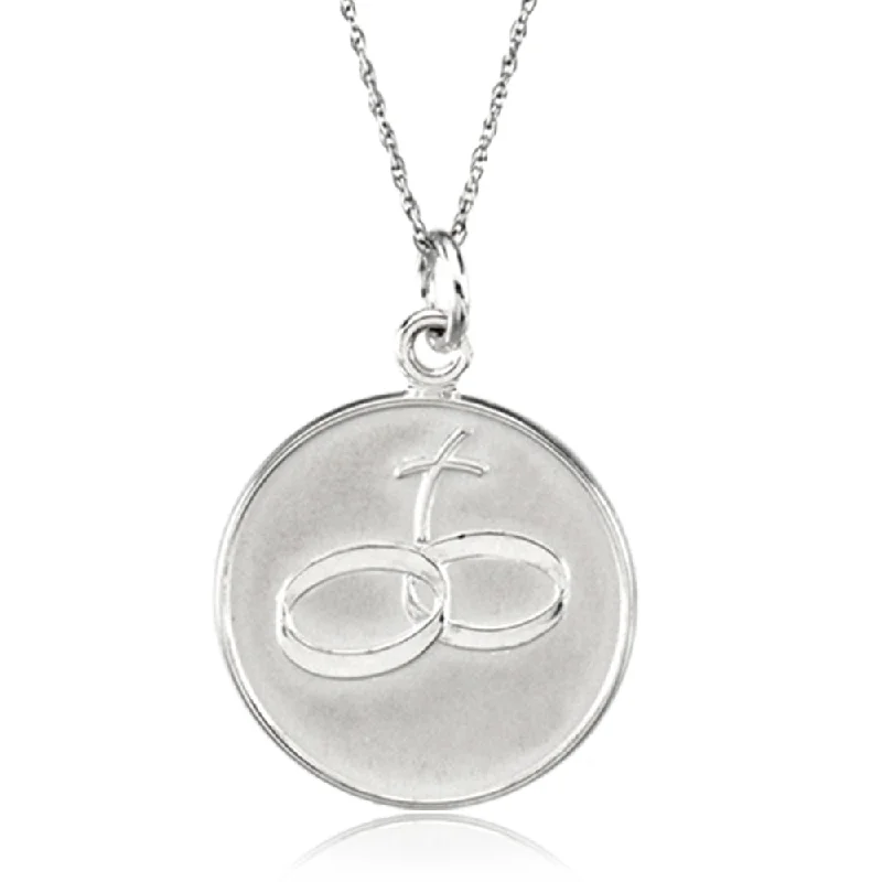 Ladies necklaces quirky designs -Loss of Spouse Memorial Necklace in Sterling Silver