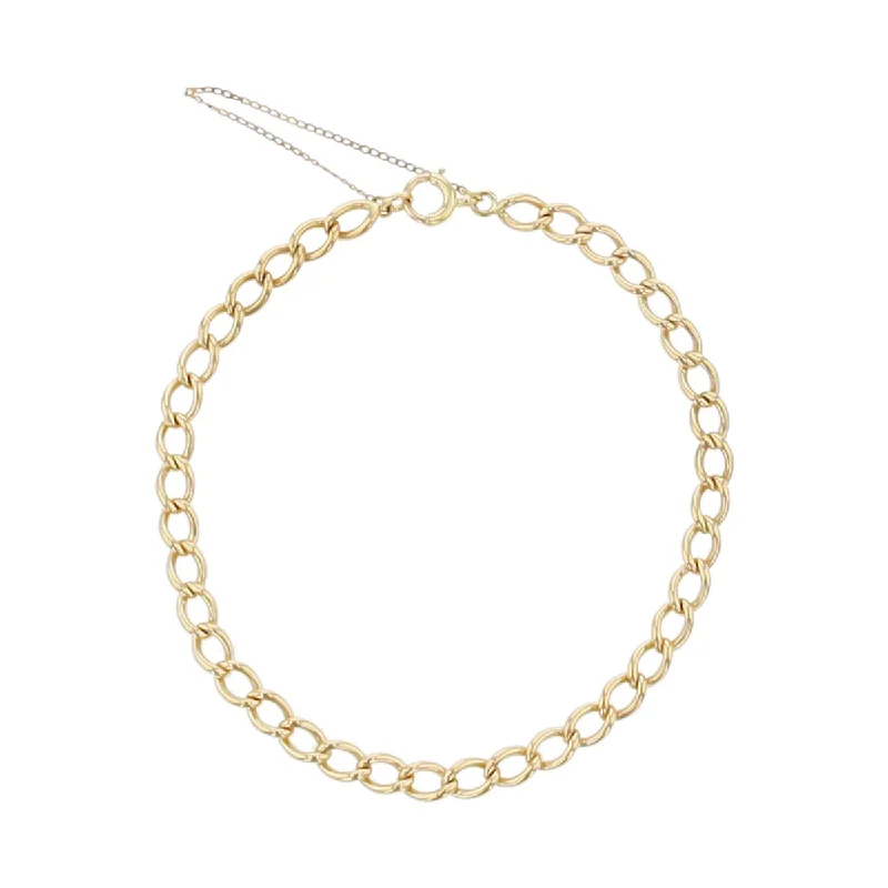 Ladies bracelets with scale charms -7-Inch 14K Yellow Gold Curb Link Bracelet