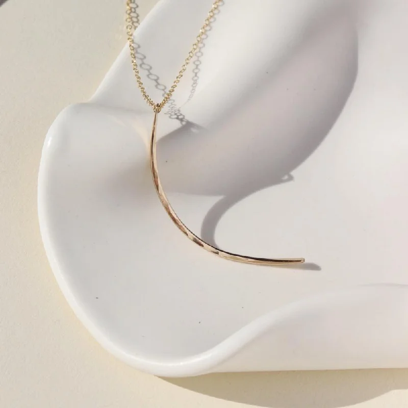 Ladies necklaces for family ties -Crescent Moon Necklace | Wholesale