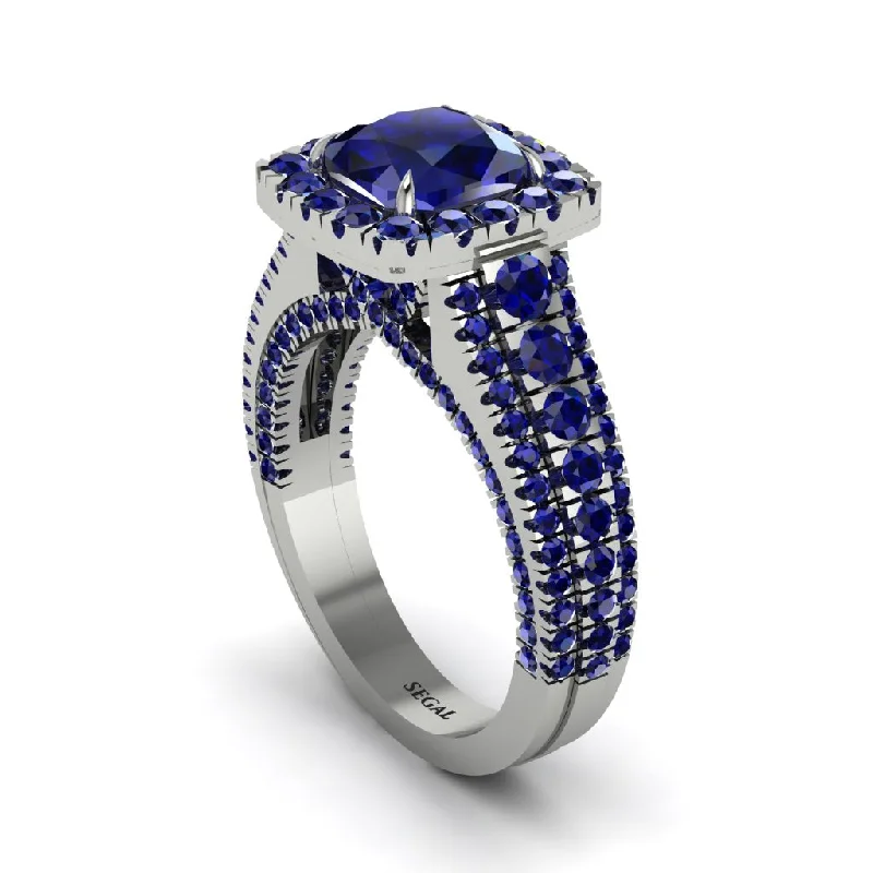 Cushion Cut Sapphire Eternal Splendor Engagement Ring - Lorelei No. 75