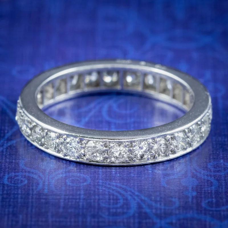 ladies-rose-gold-handmade-rings-Edwardian Style Full Diamond Eternity Ring 2.10ct Of Diamond