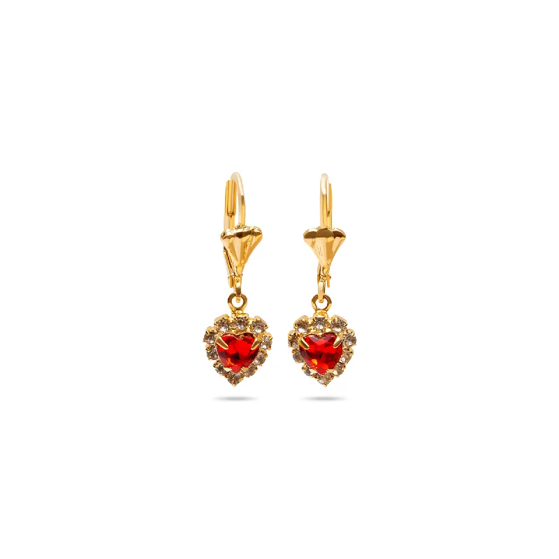 ladies-wedding-diamond-earrings-THE DEIS RED HEART EARRINGS