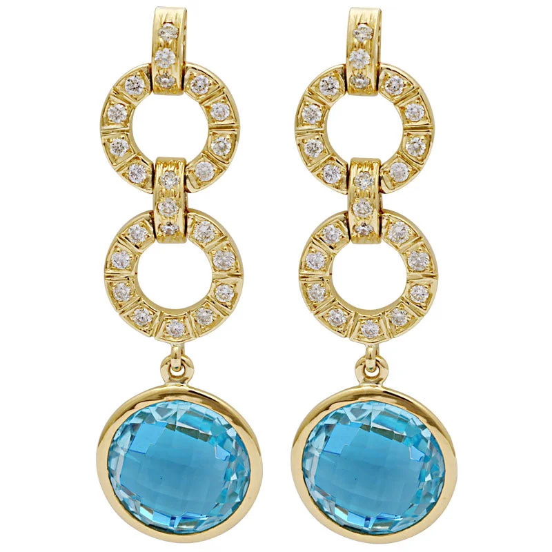 ladies-everyday-rose-gold-earrings-Earrings-Blue Topaz and Diamond