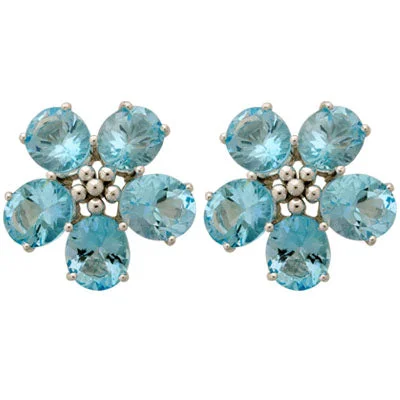 ladies-jacket-silver-earrings-Repair - Earrings - Blue Topaz (19FS)