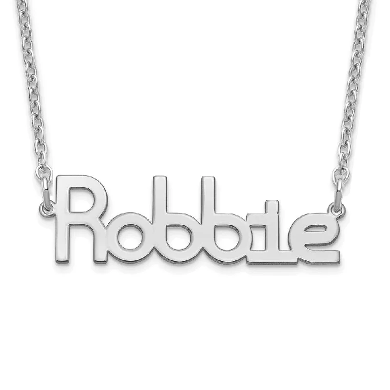 Ladies necklaces for getaways -Personalized Polished Classic Name Necklace