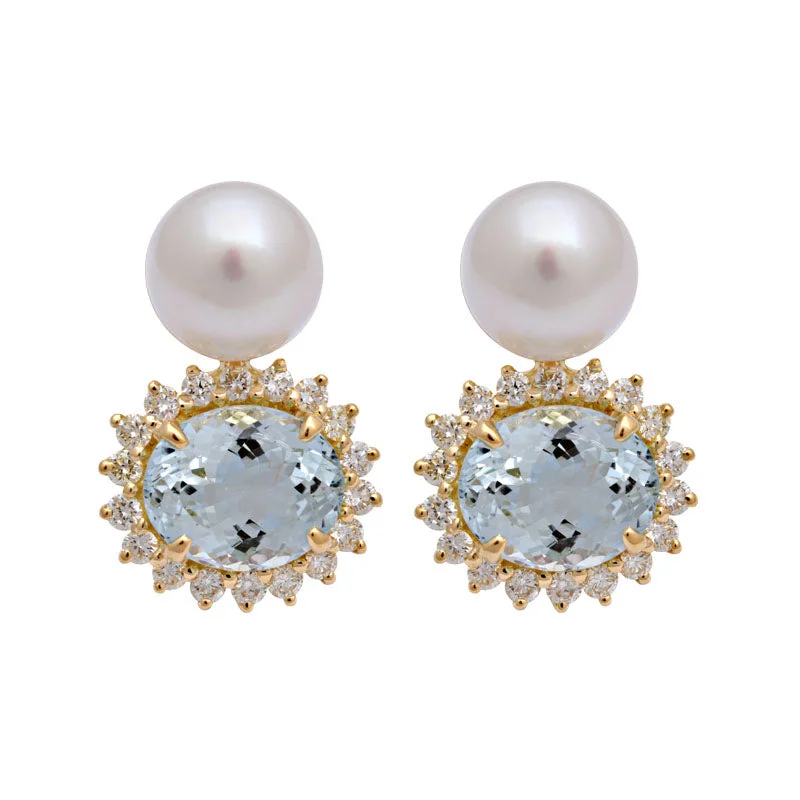 ladies-moon-silver-earrings-Earrings-Aquamarine, South Sea Pearl and Diamond