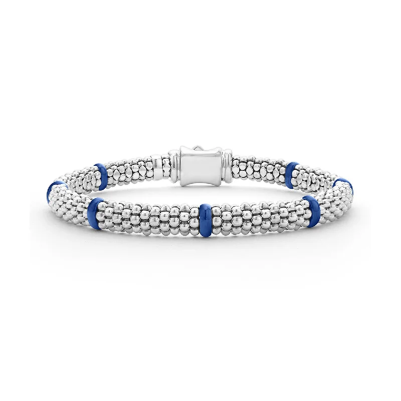 Ladies bracelets with meteor charms -Ceramic Signature Caviar Station Bracelet