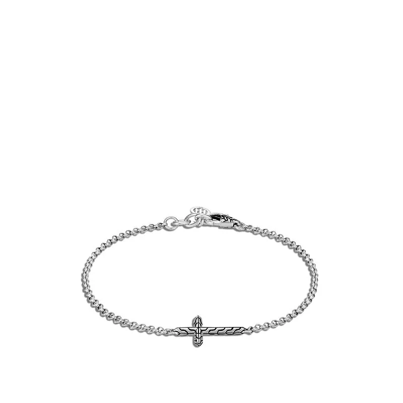 Ladies bracelets chic bands -Classic Chain Cross Bracelet