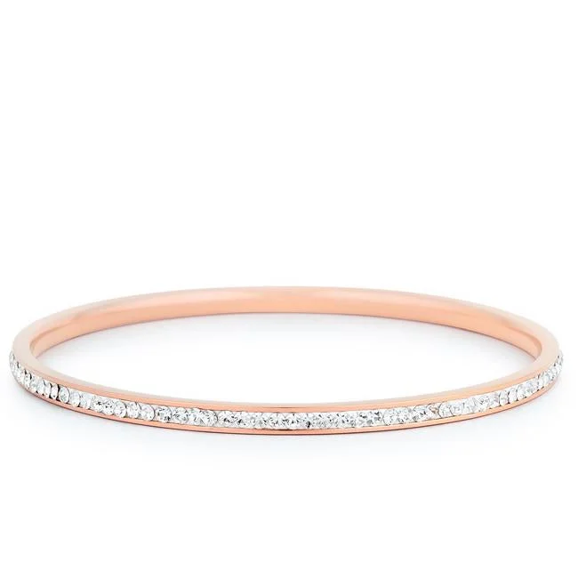 Ladies bracelets bloom designs -Katlynn Rose  Gold CZ Bangle Bracelet