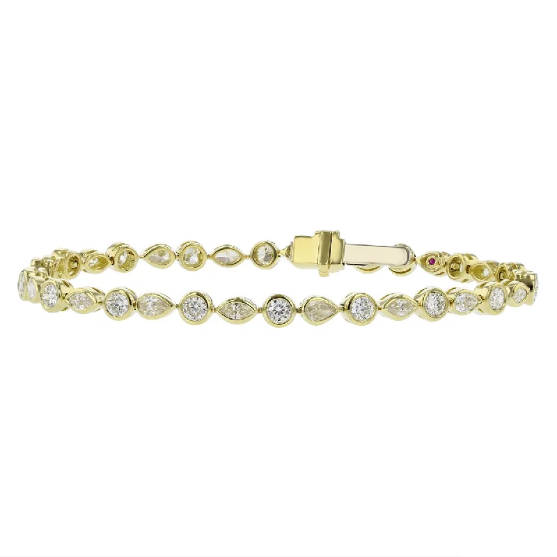 Ladies bracelets with crown charms -18K Yellow Gold Dolce Bracelet