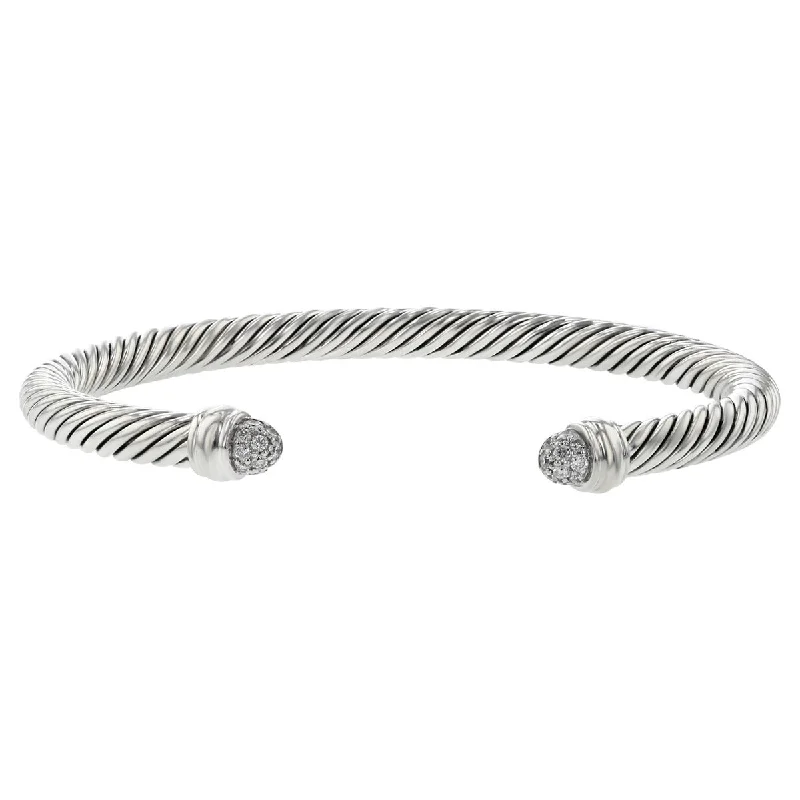 Ladies bracelets for rebel vibes -David Yurman Cable Classics Bracelet with Pave Diamonds