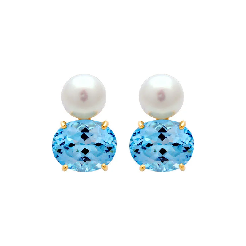 ladies-everyday-rose-gold-earrings-Earrings-Blue Topaz and South Sea Pearl