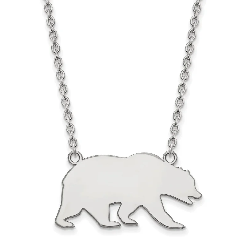 Ladies necklaces for travelers -10k White Gold California Berkeley Large Pendant Necklace