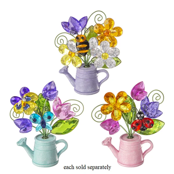 ladies-name-platinum-rings-Gardening Watering Can Acrylic Posy Pot Place Card Note Holder