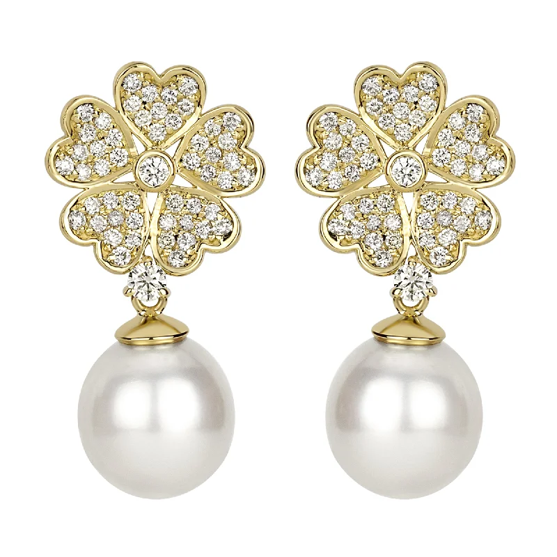 ladies-artisan-hoop-earrings-Repair - Earrings - South Sea Pearl and Diamond (2339F)