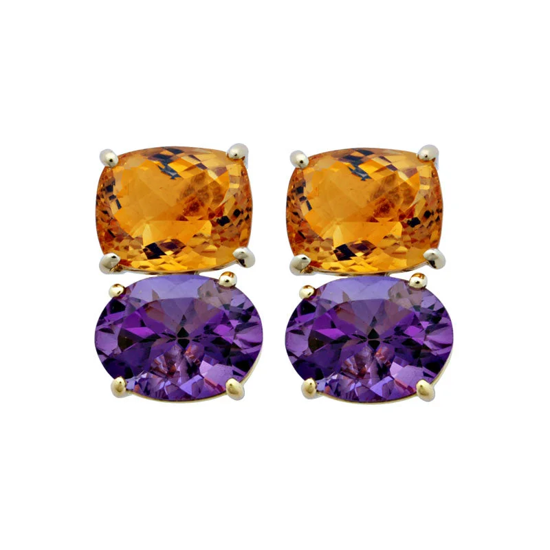 ladies-infinity-diamond-earrings-Earrings-Amethyst and Citrine