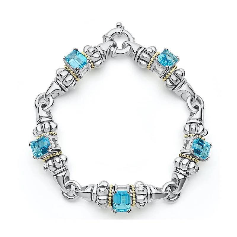 Ladies bracelets for seeker vibes -Classic Blue Topaz Bracelet