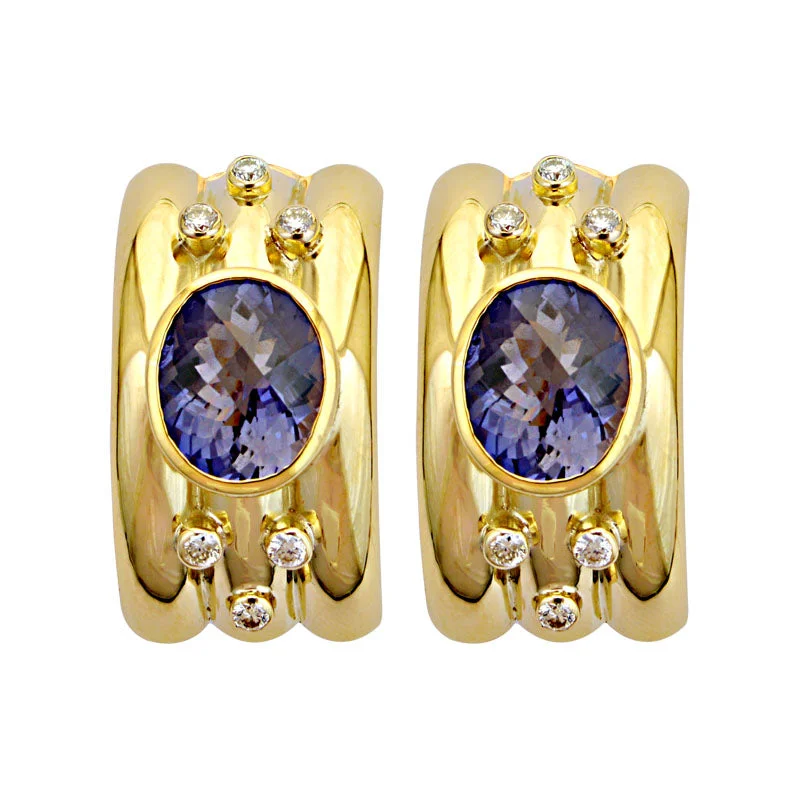 ladies-bohemian-pearl-earrings-Earrings-Iolite and Diamond