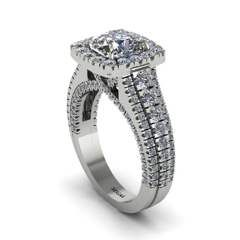 engagement-cushion-cut-gold-ring-Cushion Cut Diamond Eternal Splendor Engagement Ring - Lorelei No. 3