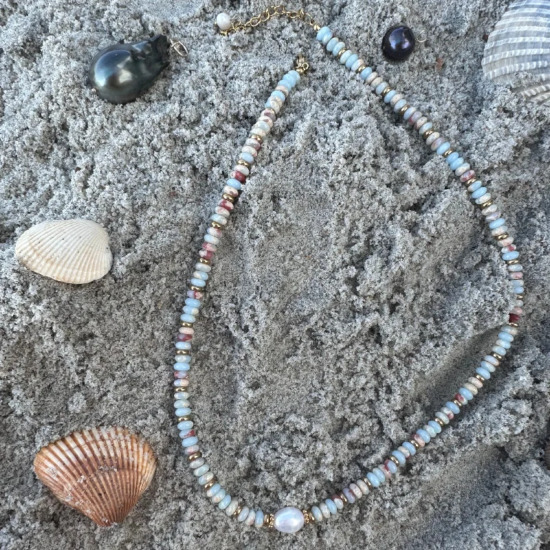 Ladies necklaces with silver labradorite -Transitional Beady Necklaces