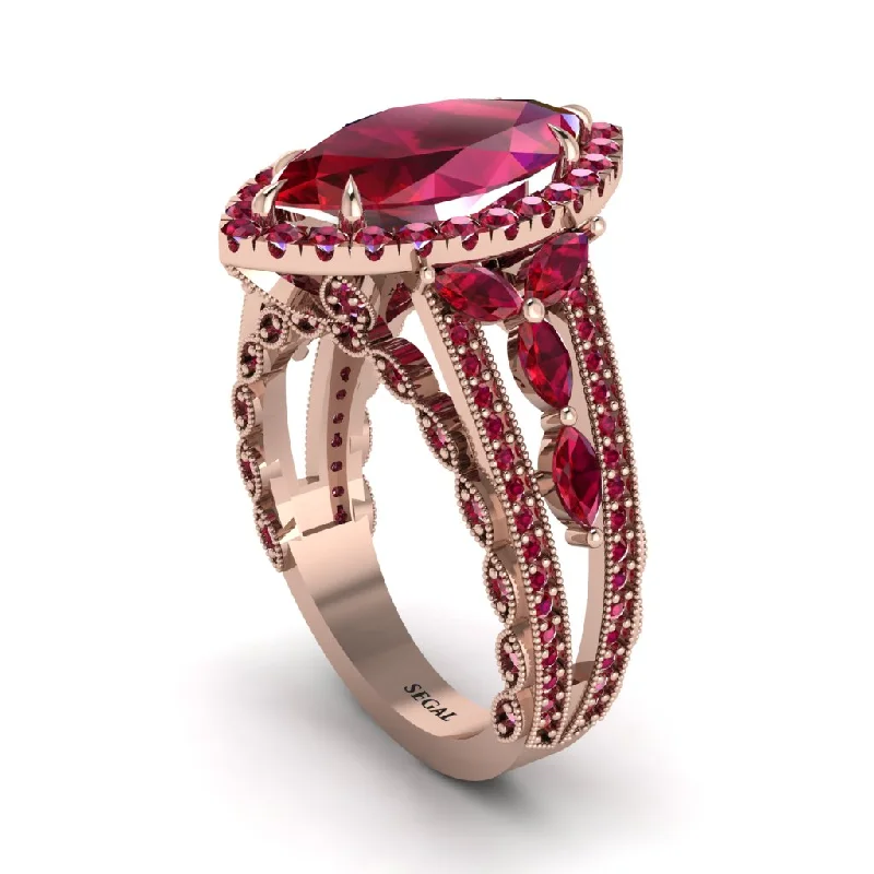 engagement-wedding-diamond-ring-Ruby Majestic Splendor Engagement Ring - Antonella No. 56