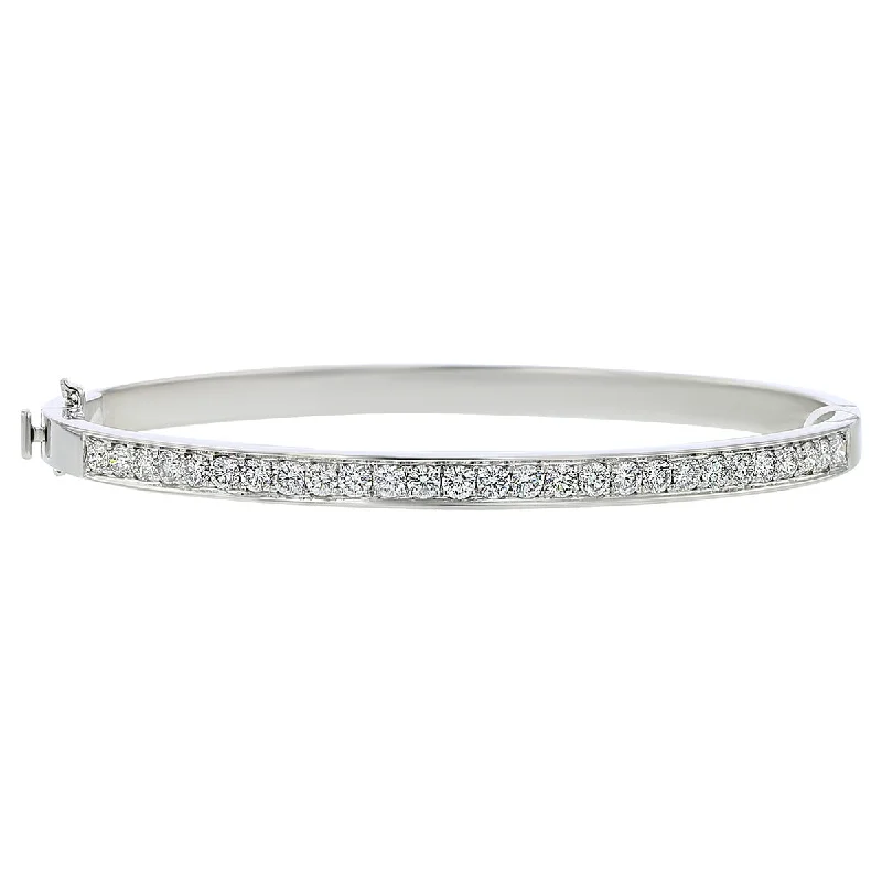 Ladies bracelets modern bands -Brilliant Diamond Bangle Bracelet