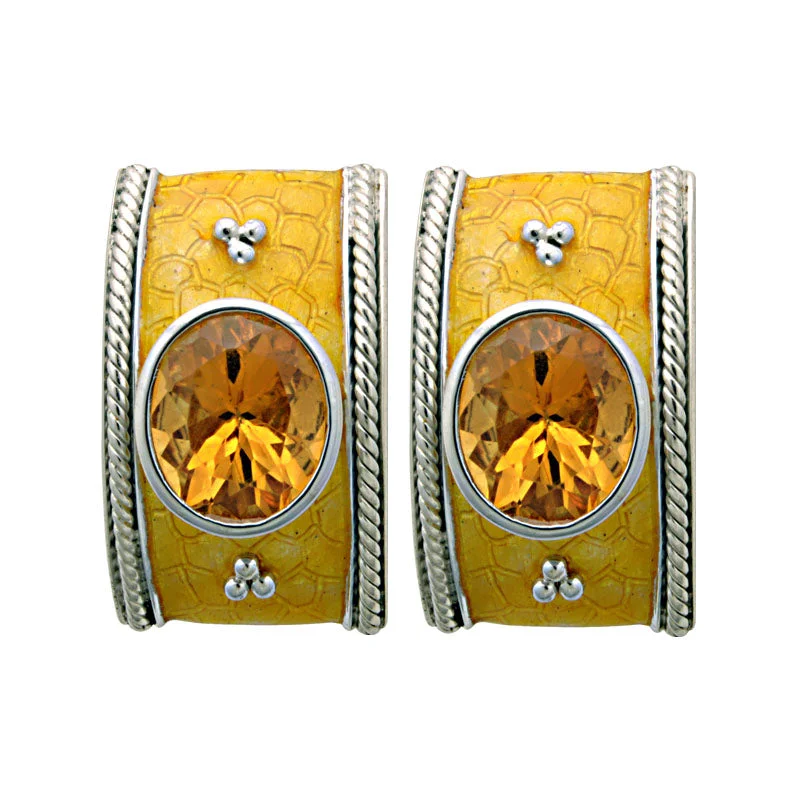 ladies-rustic-rose-gold-earrings-Earrings-Citrine (Enamel)