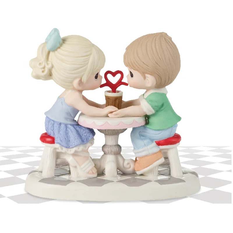 ladies-ruby-promise-rings-Precious Moments Hallmark Exclusive Couple Sharing Drink Every Moment is Sweeter with You Figurine 5.5"