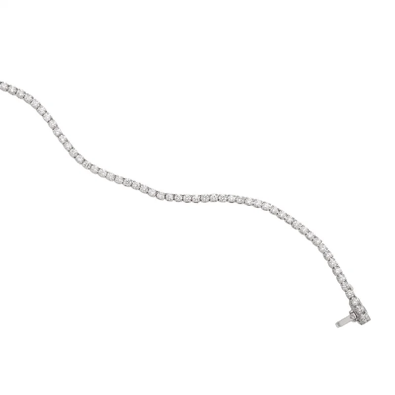 Ladies bracelets with pack charms -18K White Gold Diamond Tennis Bracelet