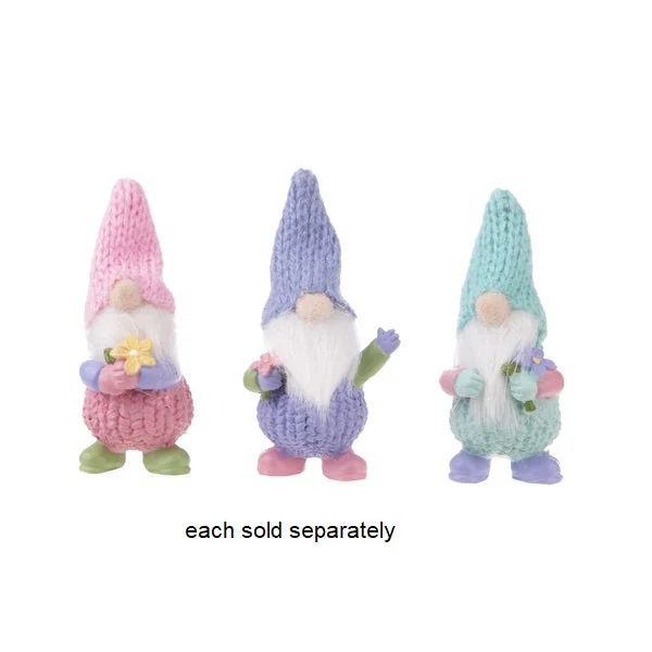 ladies-ruby-solitaire-rings-Pastel Springtime Gnome Pocket Token Figurine